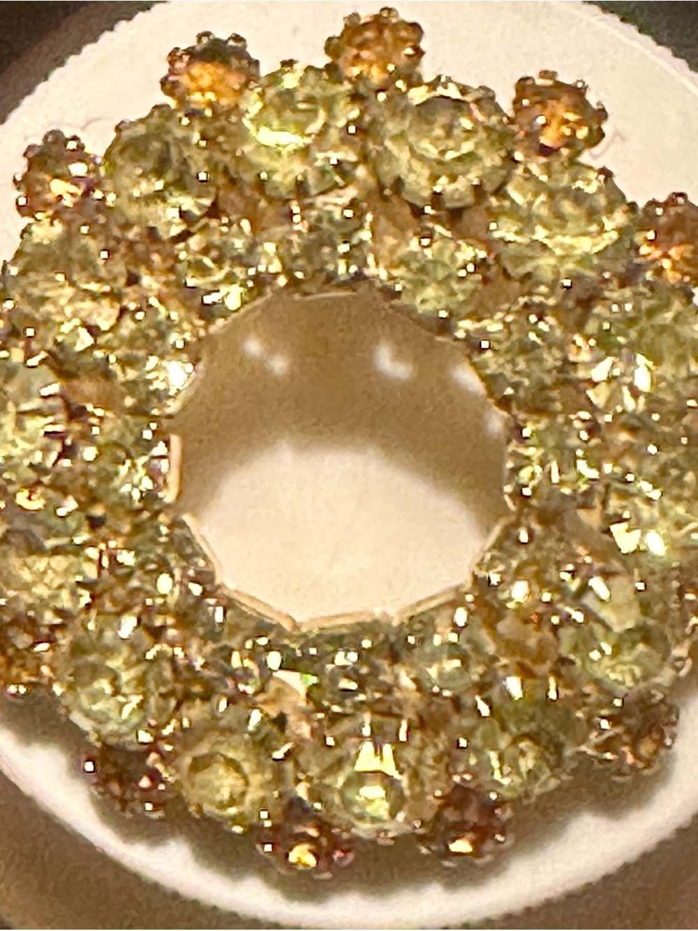 Gold Crystal Wreath Brooch - Women Jewelry